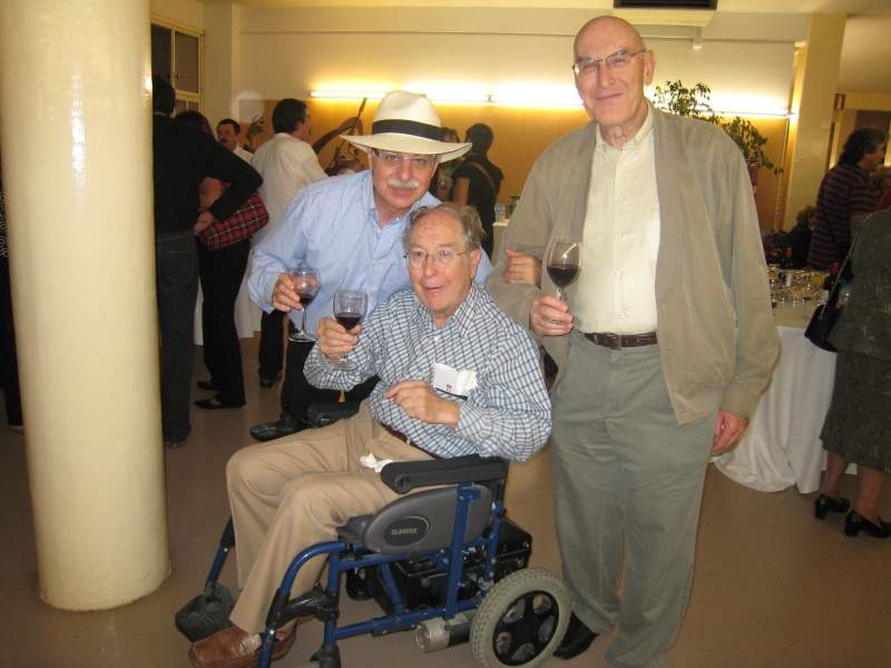 Tres pilares de la Asociación: Jesús Vicente Aguirre, J.Luís Inchaurralde y Pedro Zabala. Foto: Marta Landa