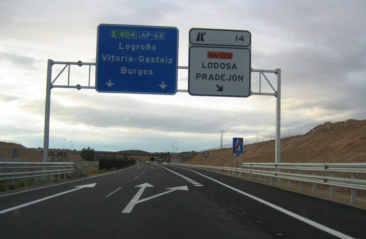 AP-68, Salida 14. Lodosa-Pradejón. Foto: F.Díaz de Cerio