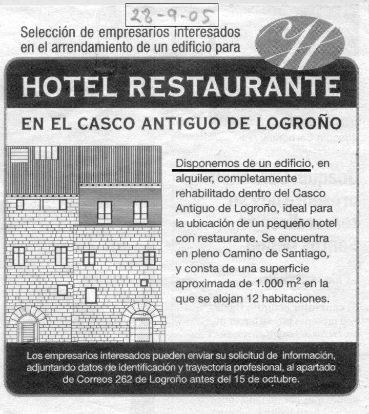 Anuncio publicitario. La Rioja 29-Septiembre-2005