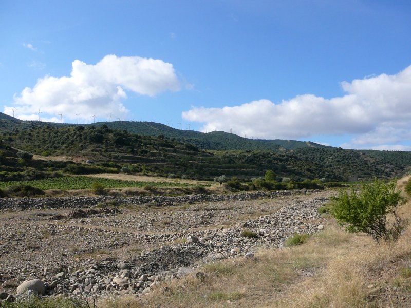 Vista general de la Yasa, al fondo la estribación de Yerga hacia Isasa